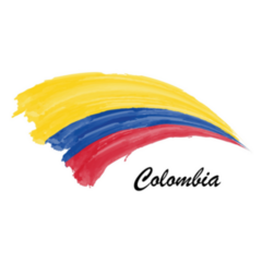 Watercolor Painting Flag Of Colombia Sticker