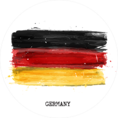 Watercolor Painting Flag Of Germany Sticker