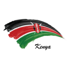 Watercolor Painting Flag Of Kenya Sticker