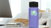 Watercolor Painting Of Blue Green Crab Sticker on a Water Bottle (New) example