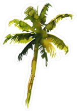 Watercolor Palm Tree Hand Painted Sticker