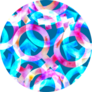 Watercolor Pattern Of Gender Symbols Colorful Sticker