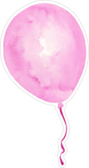 Watercolor Pink Balloon Sticker