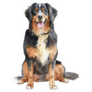 Watercolor Portrait Berner Sticker