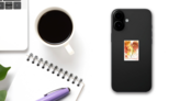 Watercolor Poster Of Sagittarius Bow Sticker  on a Phone (New) example