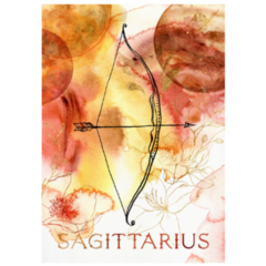 Watercolor Poster Of Sagittarius Bow Sticker 