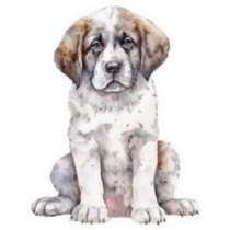 Watercolor Puppy Sticker