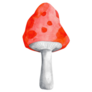 Watercolor Red Amanita Mushroom Sticker
