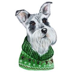 Watercolor Schnauzer Sticker
