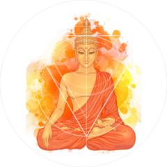 Watercolor Sitting Buddha Sticker