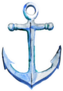 Watercolor Sketch Of Anchor Sticker