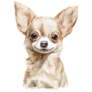 Watercolor Smiling Chihuahua Sticker