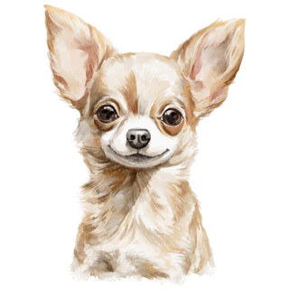 Watercolor Smiling Chihuahua Sticker