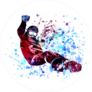 Watercolor Snowboarder Sticker