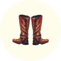 Watercolor Tall Leather Cowgirl Boots Sticker