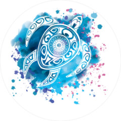 Watercolor Tribal Turtle Sticker