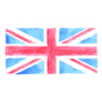 Watercolor UK Flag Sticker