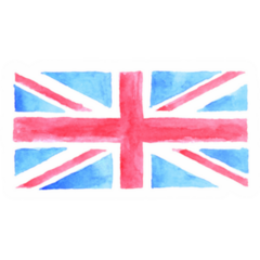 Watercolor UK Flag Sticker