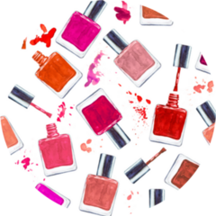 Watercolor Vibrant Nail Polish Pattern Sticker