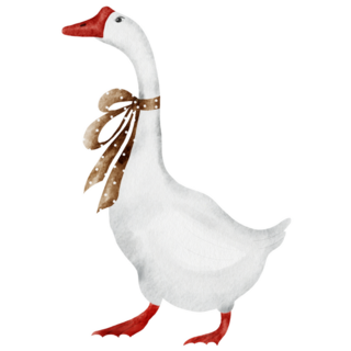 Watercolor Vintage Goose Sticker