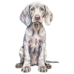 Watercolor Weim Sticker