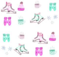 Watercolor Winter Cute Set Sticker