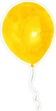 Watercolor Yellow Balloon Sticker