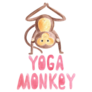 Watercolor Yoga Monkey Sticker