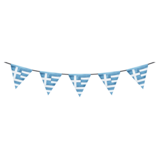 Watercolour Illustration Of Festive Greek Flags Sticker