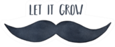 Watercolour Silhouette Of Man Mustache Let It Grow Sticker