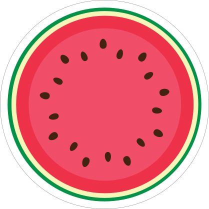 Watermelon Cross Section Sticker