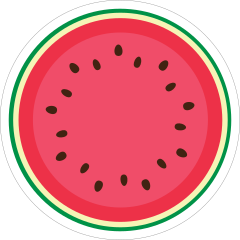 Watermelon Cross Section Sticker