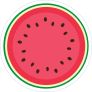 Watermelon Cross Section Sticker