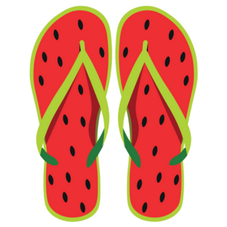 Watermelon Flip-flops Sticker