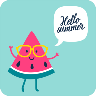 Watermelon Slice Summer Sticker