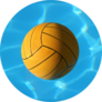 Waterpolo Ball In Pool Sticker