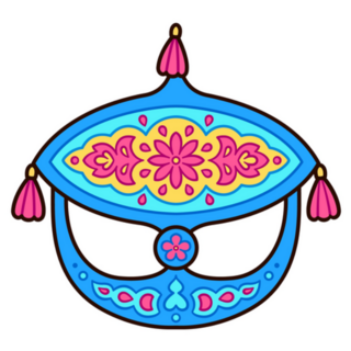 Wau Bulan, Traditional Malaysian Moon Kite Sticker