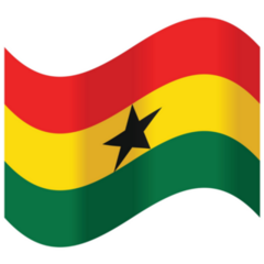Waved Flag Of Ghana Sticker