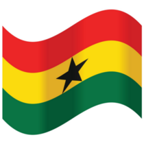 Waved Flag Of Ghana Sticker