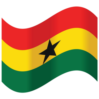 Waved Flag Of Ghana Sticker