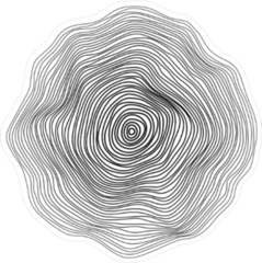 Waves Line Work Sticker