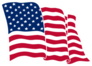 Waving American Flag Sticker