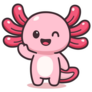Waving Axolotl Sticker