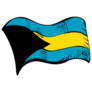 Waving Bahama Flag Sticker