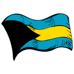 Waving Bahama Flag Sticker
