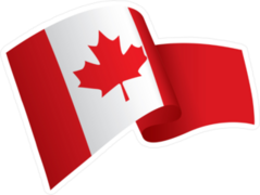 Waving Canadian Flag Sticker