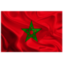Waving Fabric Flag Of Morocco Sticker