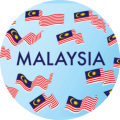 Waving Flag, National Day Hari Malaysia Sticker