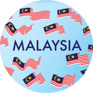 Waving Flag, National Day Hari Malaysia Sticker