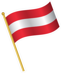Waving Flag Of Austria Sticker